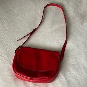 Desmo For Holt Renfrew Made In Italy Red Italian Leather Crossbody Bag